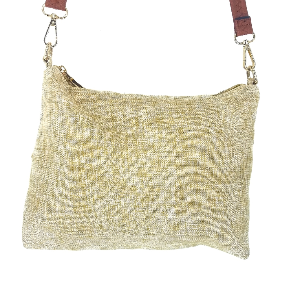Unbranded Tan Fabric Top Zip Shoulder Bag - Picture 2 of 7